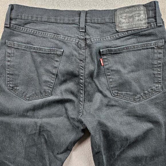 Levi's 541 Black Denim Jeans Size 32 x 30 - Picture 6 of 8